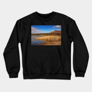 Llangorse Lake and Mynydd Troed, Brecon Beacons National Park, Wales Crewneck Sweatshirt